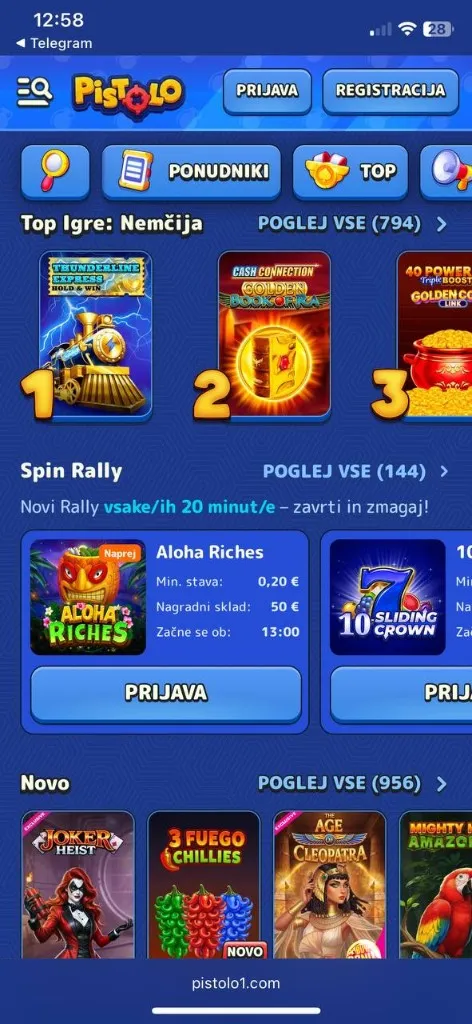 Pistolo mobilni zaslon 4